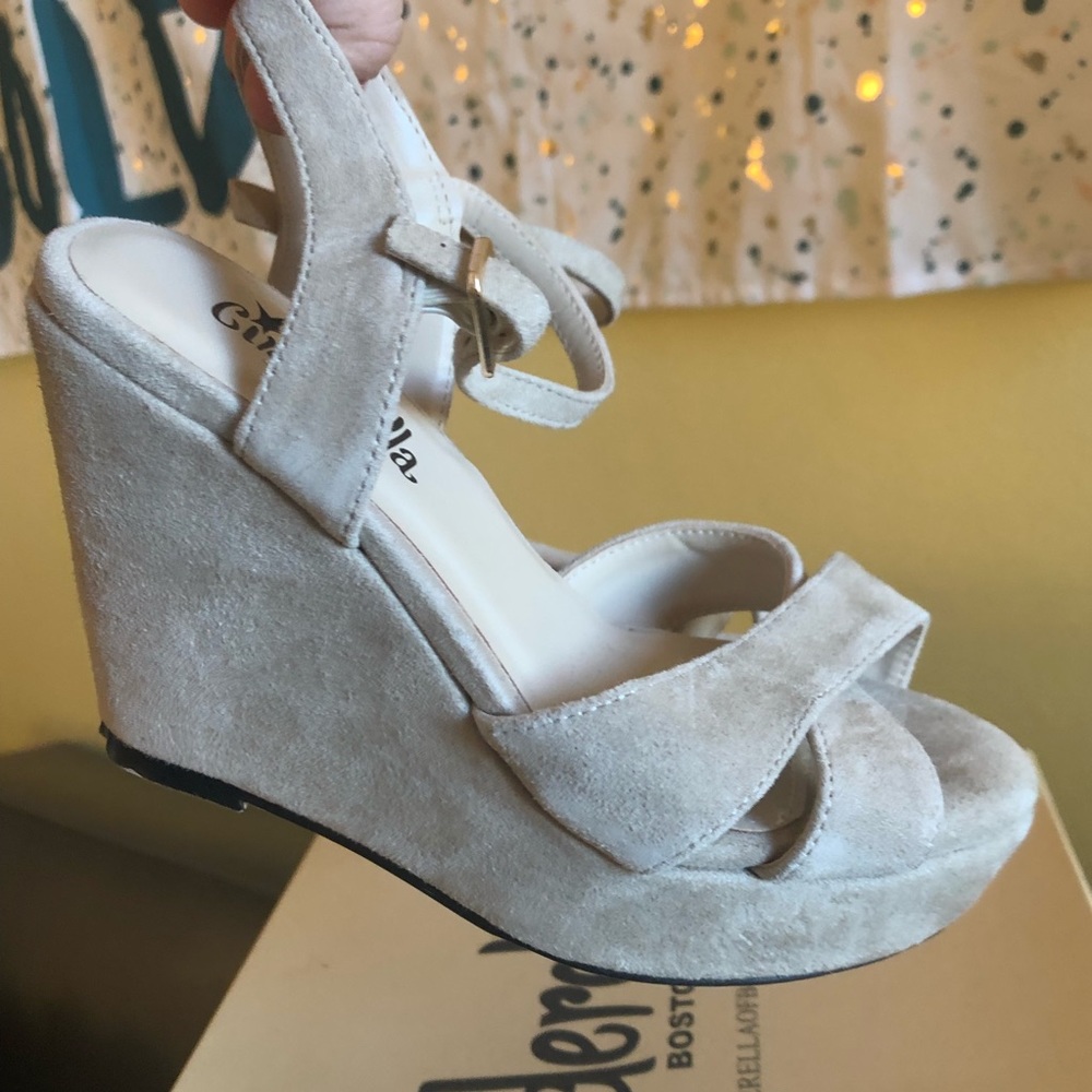 Cinderella of Boston Suede Wedge
